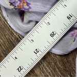 ZARA  Shirt Women M Lavender Floral Fairy Ruched   Sheer Glitter Full Zip Back Photo 7