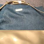 ⭐️NEW⭐️ LANCOME Denim Shimmer Tote Gold Photo 1