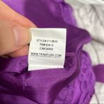 Trina Turk Silk Dress Womens Size 8 One Shoulder Beaded Belted Mini Party Purple Photo 10