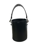 SALAR Italian Leather Studed Bucket Handbag Black Boho Luxury Rare Made In Italy Photo 2