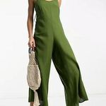 ASOS NWT  DESIGN strappy culotte jumpsuit in khaki Size 8 Photo 0