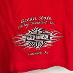 Harley Davidson  2011 Criss Cross Red Tee Shirt Size Medium “Ocean State” Photo 4