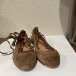 Madewell  Inga Wine Suede Leather Lace-Up Ballet Shoes Size 6.5 Brown Photo 3