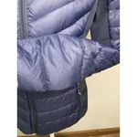 Hollister Size S Womens Navy Blue Full Zip Duck Down Puffer Jacket Ribbed Photo 8