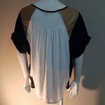 OVI  Blue Leopard Print Blouse (Medium) Photo 3