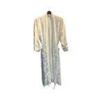 Victoria's Secret Satin Jacquard Floral Robe Kimono Belted Pockets Cream M L Photo 2