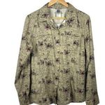 The North Face  Women’s Sniktau Sun Shirt in Tan Botanical Pattern Size L Photo 0