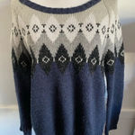 American Eagle - Wool Blend Navy Cream Sweater Photo 2