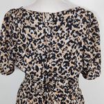 BCBGeneration  Animal Print Lace-Up Back Mini Dress Size 8 Black and Tan Dress Photo 5