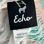 Echoing and blue stripe scarf one size Pink Photo 2