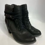 S. Oliver vegan leather heeled boots black trendy casual women’s size 41 Photo 2