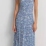 Lauren Ralph Lauren Womens Floral Stretch Jersey Tee Dress Blue White Medium NEW Photo 0