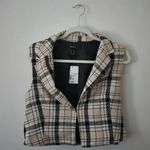 Forever 21 Tweed Plaid Open-Front Vest​ Photo 5