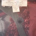 Ultra Flirt  NY Semi Sheer Black Velvet Polka Dot Cami Top Size M Photo 4