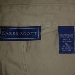 Karen Scott  18 Khaki Sleeveless Safari Shirt Dress Plus Photo 3
