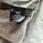 Laura Scott  Size S Puffer Vest Green Quilted Taupe Faux Fur Outdoors Cozy Layer Photo 5