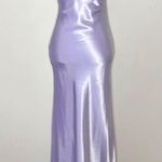 Vintage Lavender Satin Prom Dress Purple Photo 4