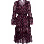 MISA Los Angeles NWT Celeste Shibori Prism Multicolor Midi Dress Size XS Photo 1