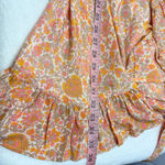 Perry Walker Collective Madi Mini Silk Wrap Dress Size 3 Orange‎ Floral Paisley Orange Photo 11