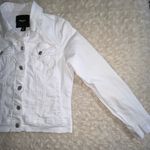 Nine West White Denim Stretch Jacket M Medium Photo 3