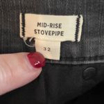Madewell  Womens Stovepipe Jeans Straight Mid Rise Size 32 Faded Black Streetwear Photo 4