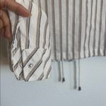 Cavalini  Striped Utility Jacket in Cream and Brown Photo 9