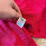 Ming Wang  Hot Pink Black Textured Striped Acrylic Cardigan Sweater Size PXS Photo 1