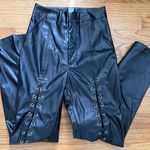 Princess Polly Black Leather Pants Photo 1