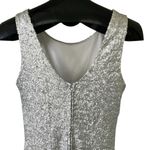 Crystal Doll  Full Silver Sequine Mini Dress Photo 8
