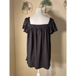 Chaser NWT! Black Flutter Sleeve Square Neck Tee Medium Photo 1