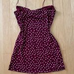 Princess Polly  Sugar burgundy red polka dot mini dress  Photo 2