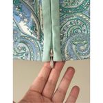 Doncaster  Cotton Long Jacket Spring Summer Blue Green Full Zip Paisley Print Photo 6
