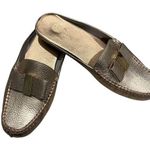 Kate Spade Leather Mules Gold Metallic Slip On Flats, Sz 7 Photo 0