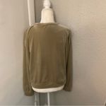 ZARA Brown Crew Neck Velour Feel Sweatshirt L Comfy Casual Activewear Cozycore Photo 1