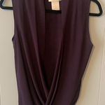 MM Couture  Navy Crossover Blouse Size Small Photo 0