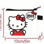 Hello Kitty  Cute Retro Cartoon Coin Purse, Zipper Closure Photo 1