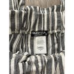 Hemish Gry whte Stripe Pant Wbelt TieWaist Wide leg linen beachy laganlook S NWT Photo 1