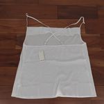 Ekouaer  White Cowl Neck Camisole Tank Top Sheer Back Mesh Size M Photo 5
