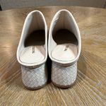 The Odells Leather Lola Mule Chunky Heel Woven Natural Nude Cream Sz 37 US 6.5 Photo 3