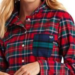 Vineyard Vines Merry Plaid Lounge Top Size M Flannel Photo 0