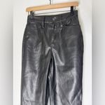 Madewell  the perfect vintage straight jean Black Faux Leather Pants Size 25‎ Photo 2