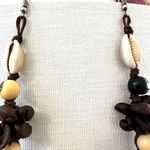 Mexican Coffee Bean shell Extra Long Feather Earrings Photo 7