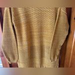 Marled‎ Mustard Yellow Cable Knit Long Cardigan Size Medium Photo 6