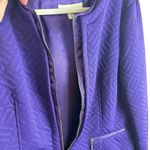 Laura Ashley Purple Quilted Full Zip Satin Lined Lightweight Jacket Pockets Sz L Photo 3