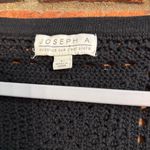 Joseph A  womens crochet knit button front cardigan sweater black L Photo 1