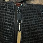 Sondra Roberts  Bucket Zip Purse Red Suede Snake Skin Pattern Button Closure‎ Photo 7