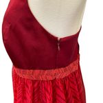 Laundry by Shelli Segal  Silk Beaded Gown with Chevron Skirt and Crisscross Back Photo 6