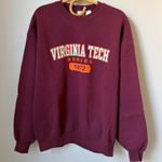 Soffe Vintage Virginia Tech Maroon Crewneck Women's Large Photo 0
