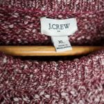 J.Crew Honeycomb Knit Crewneck Wool Blend Sweater XL Heathered Maroon Knit Photo 1