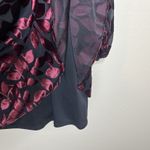 Adrianna Papell Women's Dress Burnout Velvet Holiday Whimsigoth Christmas Red Burgundy Leaf 16 Photo 9
